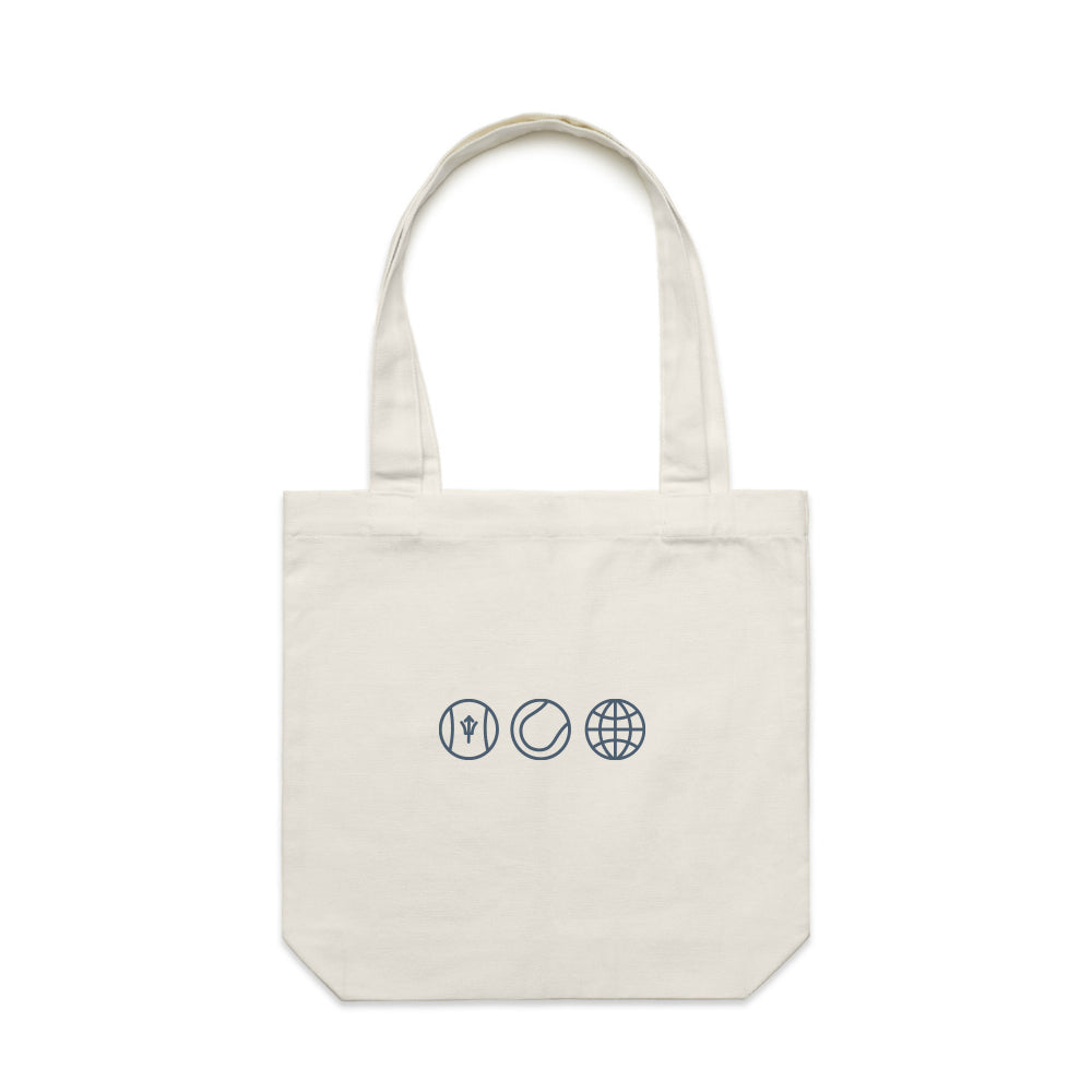 Vibe Tennis 3 Ball Logo Tote - Cream