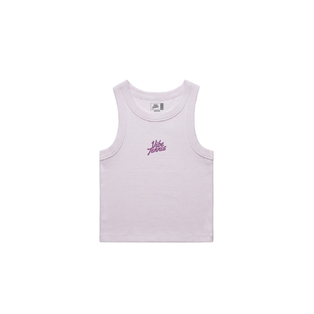 Vibe Tennis Script Logo Tank Top - Orchid